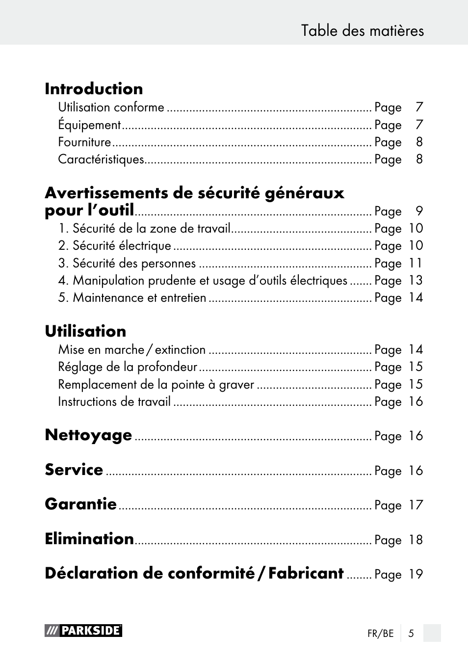 Parkside PGG 15 A1 User Manual | Page 5 / 68