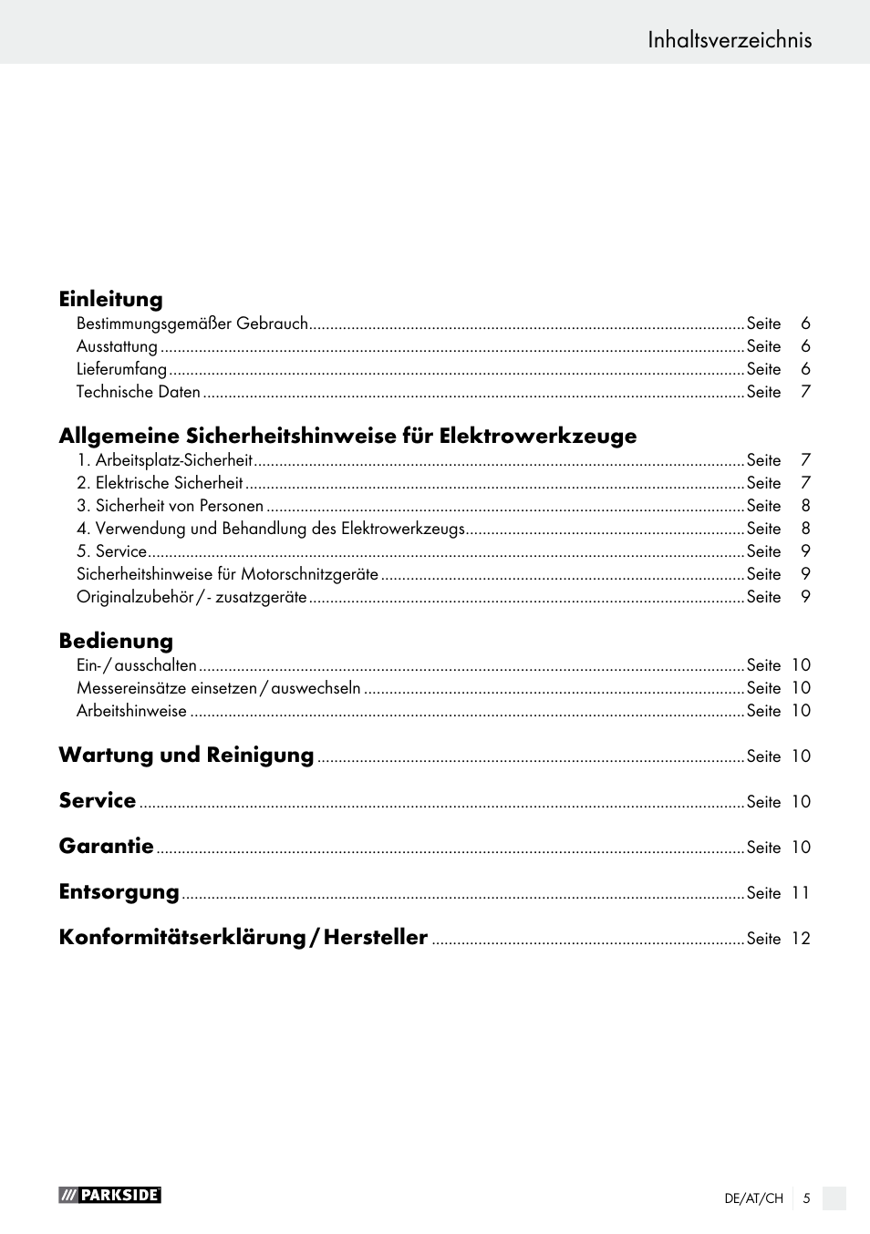Parkside PSG 50 B2 User Manual | Page 5 / 36