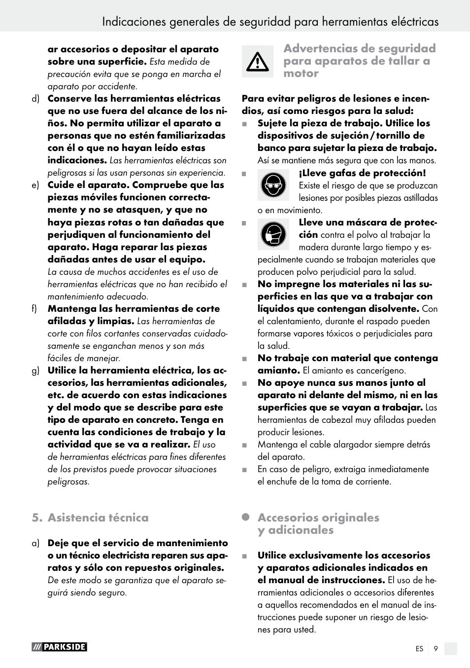 Parkside PSG 50 B2 User Manual | Page 9 / 45