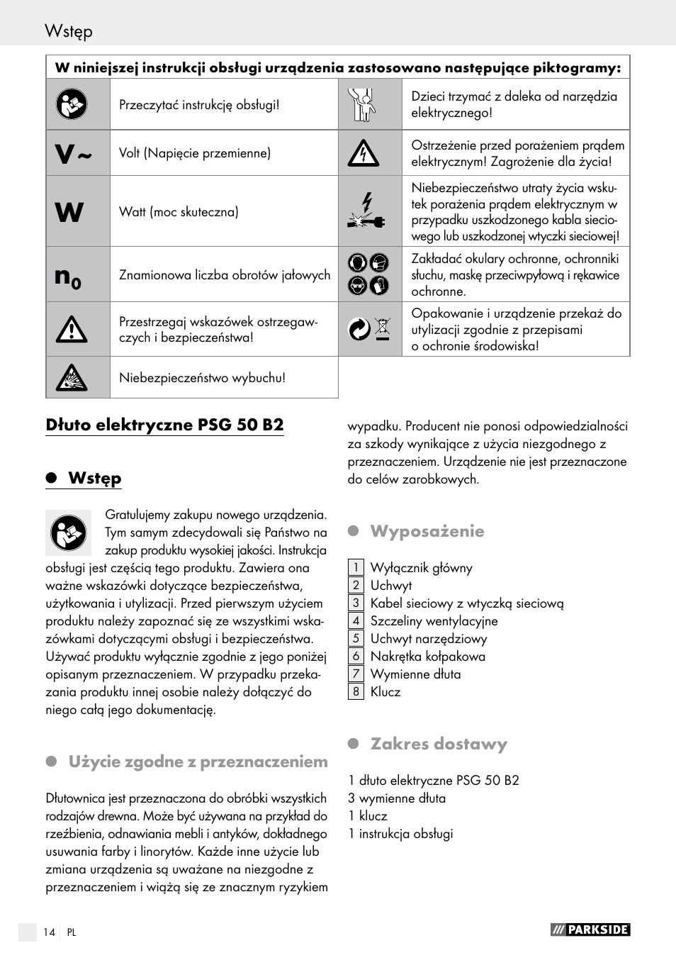 Parkside PSG 50 B2 User Manual | Page 14 / 45