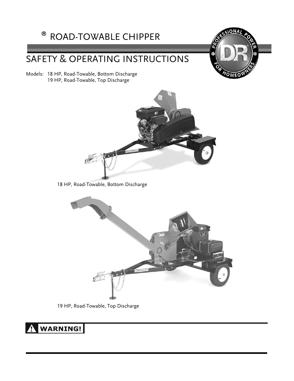 Country Home Products 18 HP User Manual | 64 pages