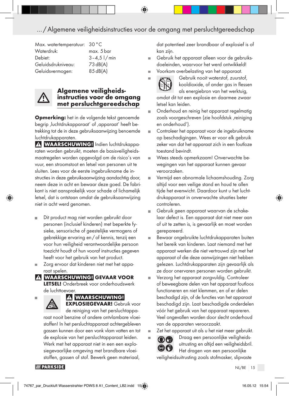 Parkside PDWS 8 A1 User Manual | Page 11 / 31