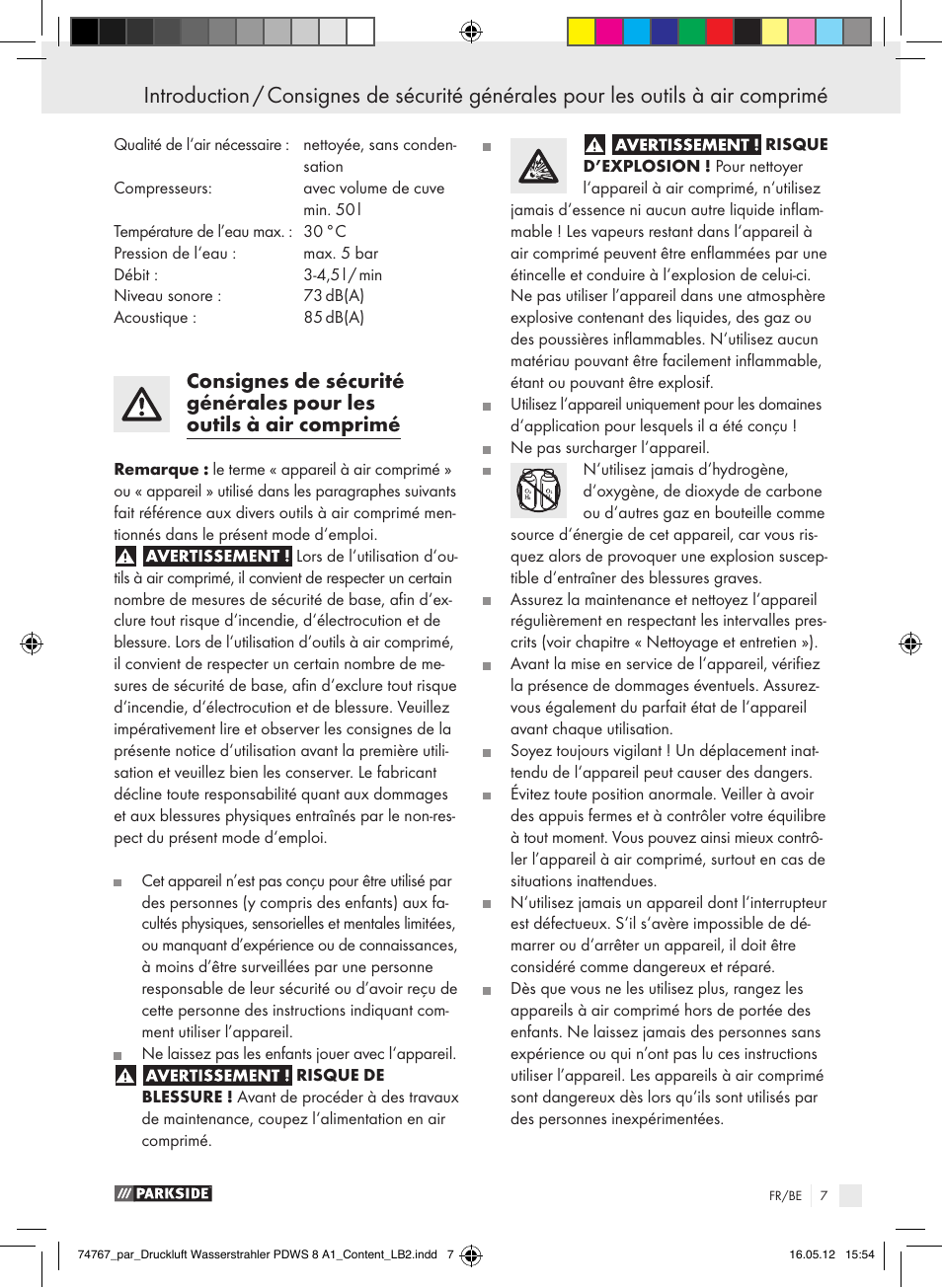 Parkside PDWS 8 A1 User Manual | Page 3 / 31