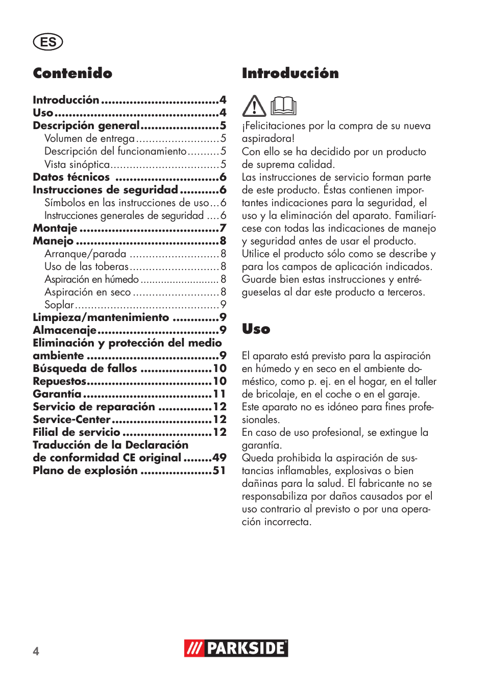 Parkside PNTS 1300 B2 User Manual | Page 4 / 52