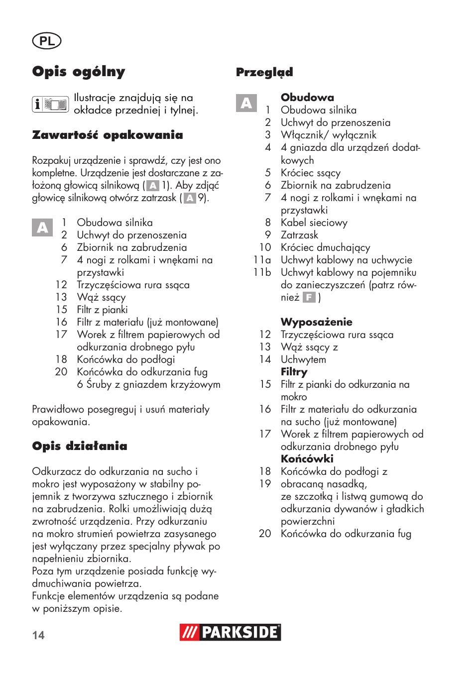 Opis ogólny | Parkside PNTS 1300 B2 User Manual | Page 14 / 64