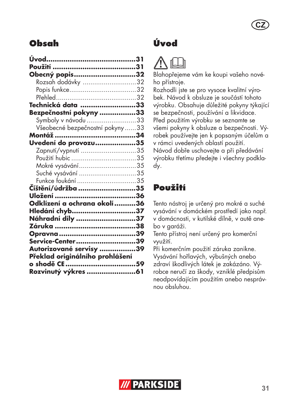 Parkside PNTS 1300 B2 User Manual | Page 31 / 64