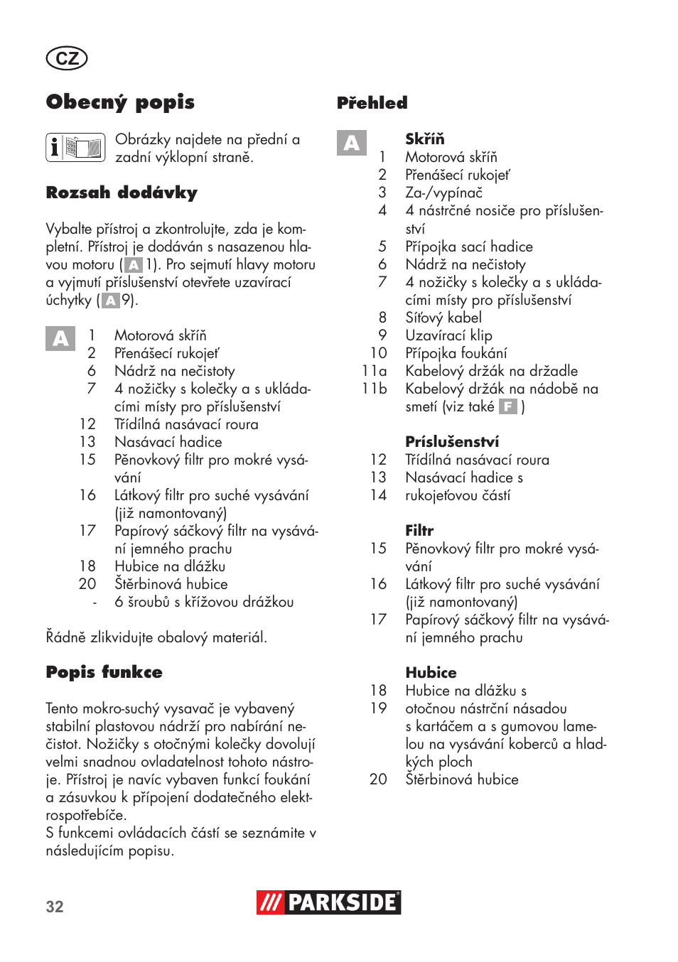 Obecný popis | Parkside PNTS 1300 B2 User Manual | Page 32 / 64