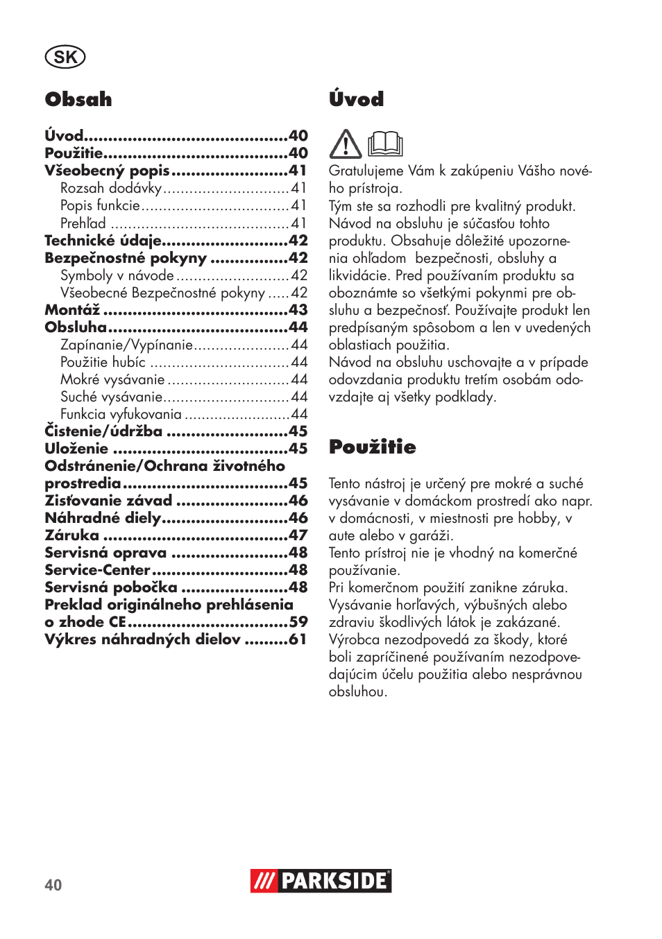 Parkside PNTS 1300 B2 User Manual | Page 40 / 64