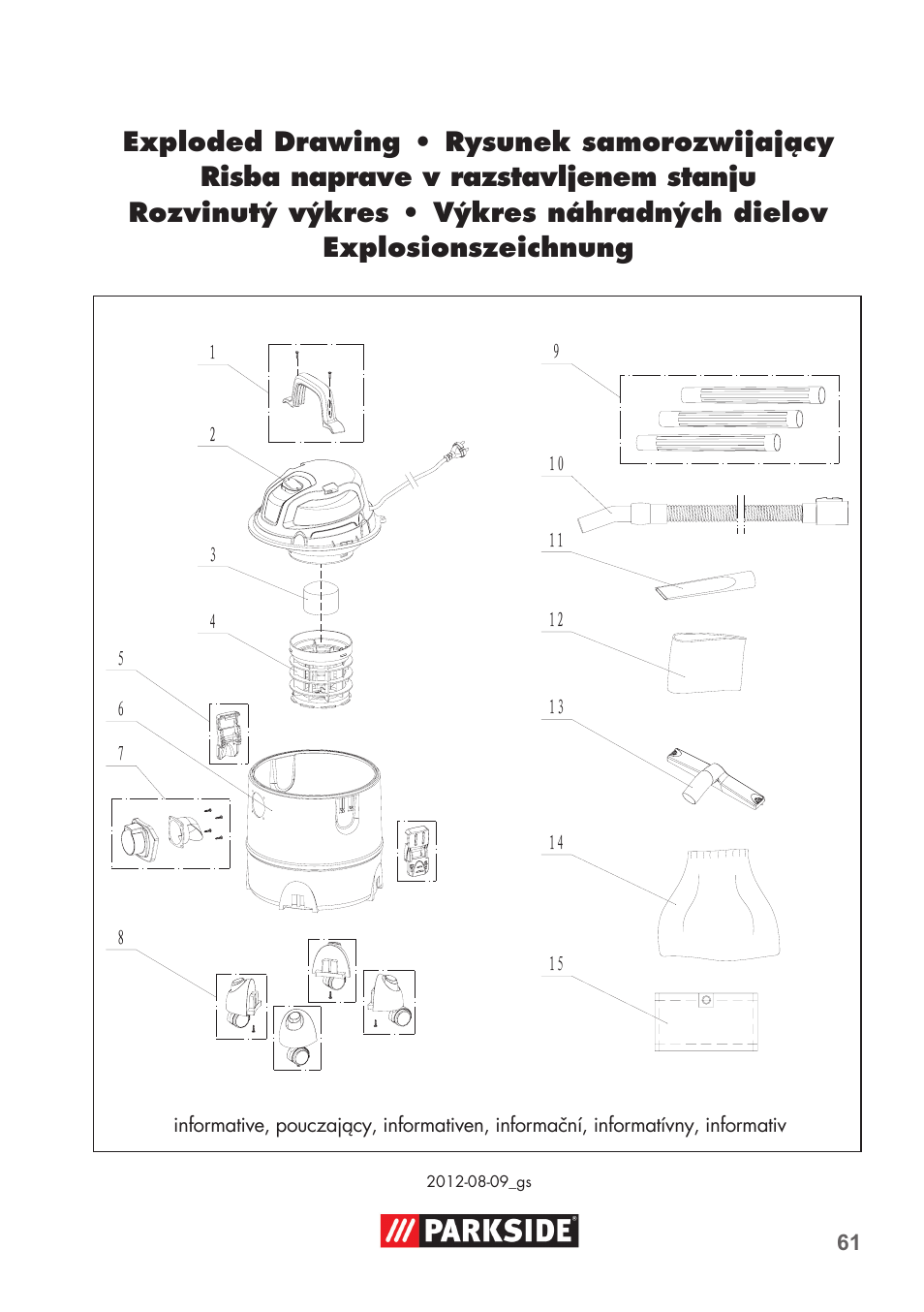 Parkside PNTS 1300 B2 User Manual | Page 61 / 64