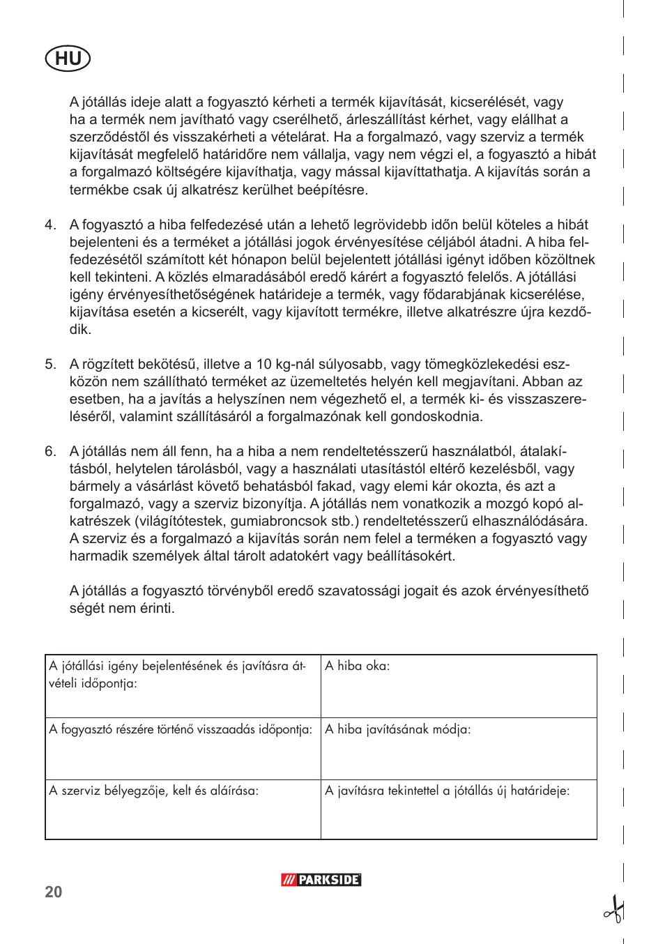 Parkside PFR 30 A1 User Manual | Page 20 / 38