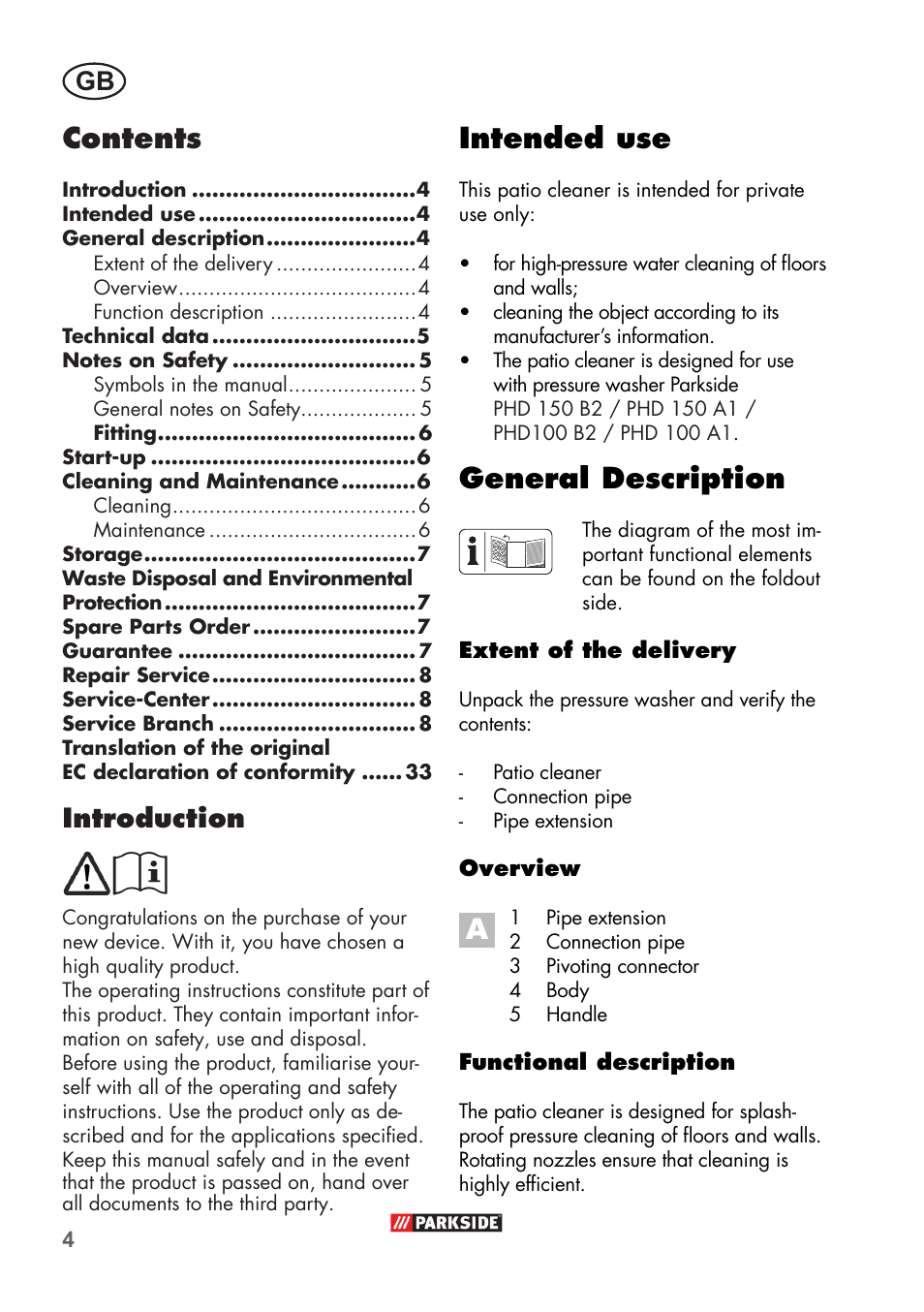 Parkside PFR 30 A1 User Manual | Page 4 / 38