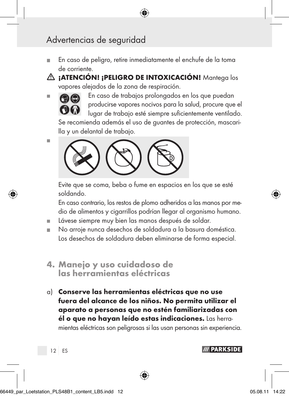 Parkside PLS 48 B1 User Manual | Page 12 / 86