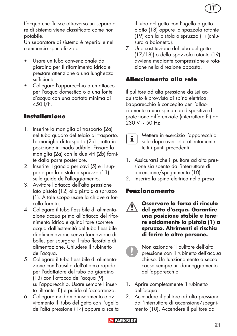 Parkside PHD 150 B2 User Manual | Page 21 / 66