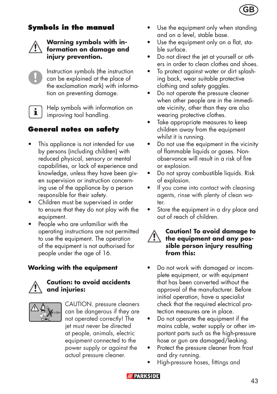 Parkside PHD 150 B2 User Manual | Page 43 / 66