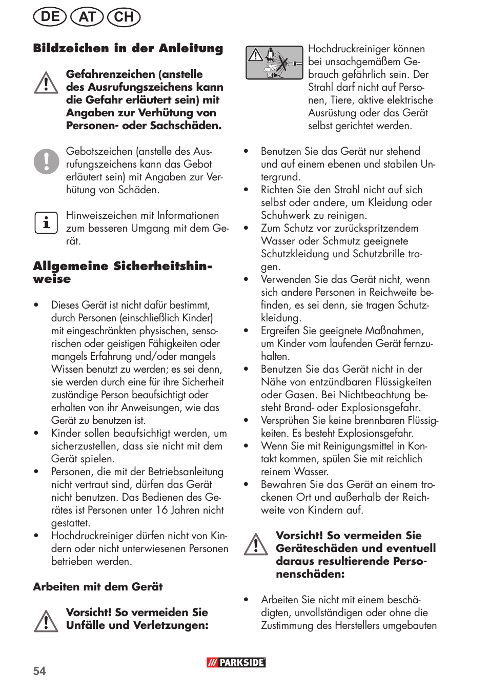 Ch at de | Parkside PHD 150 B2 User Manual | Page 54 / 66
