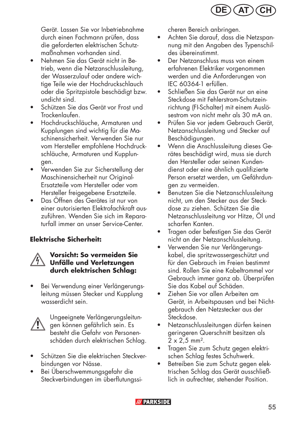 Ch at de | Parkside PHD 150 B2 User Manual | Page 55 / 66