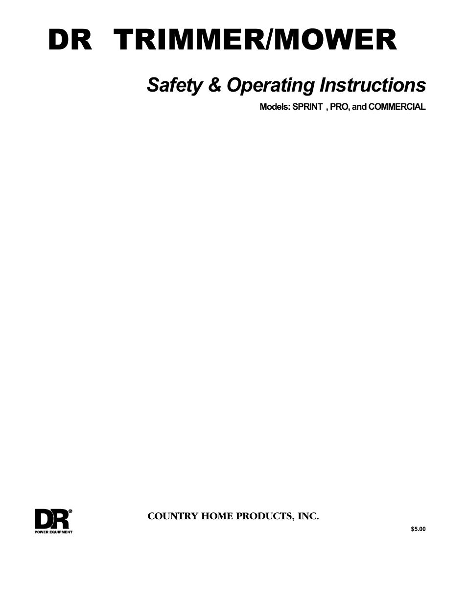 Country Home Products Men's Trimmer User Manual | 44 pages