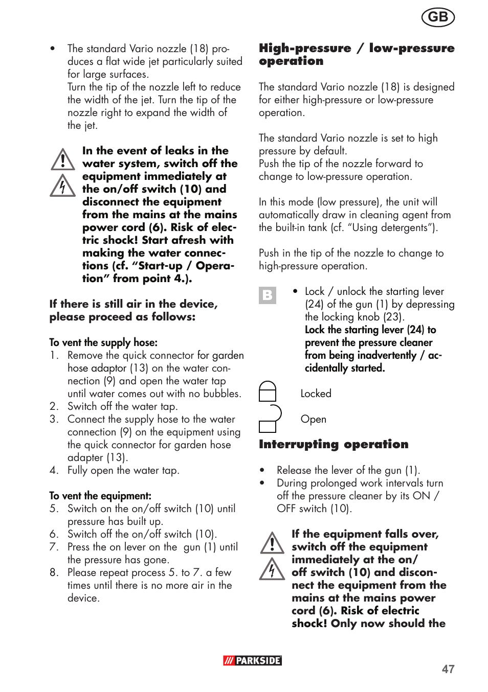 Parkside PHD 150 B2 User Manual | Page 47 / 54