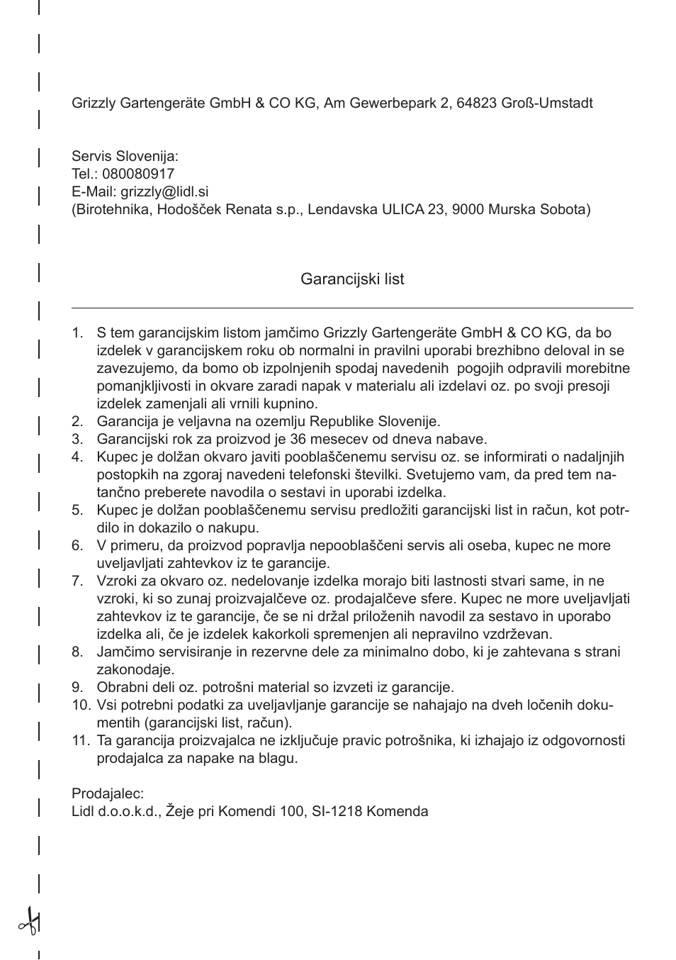 Parkside Pipe Cleaning Set User Manual | Page 21 / 38