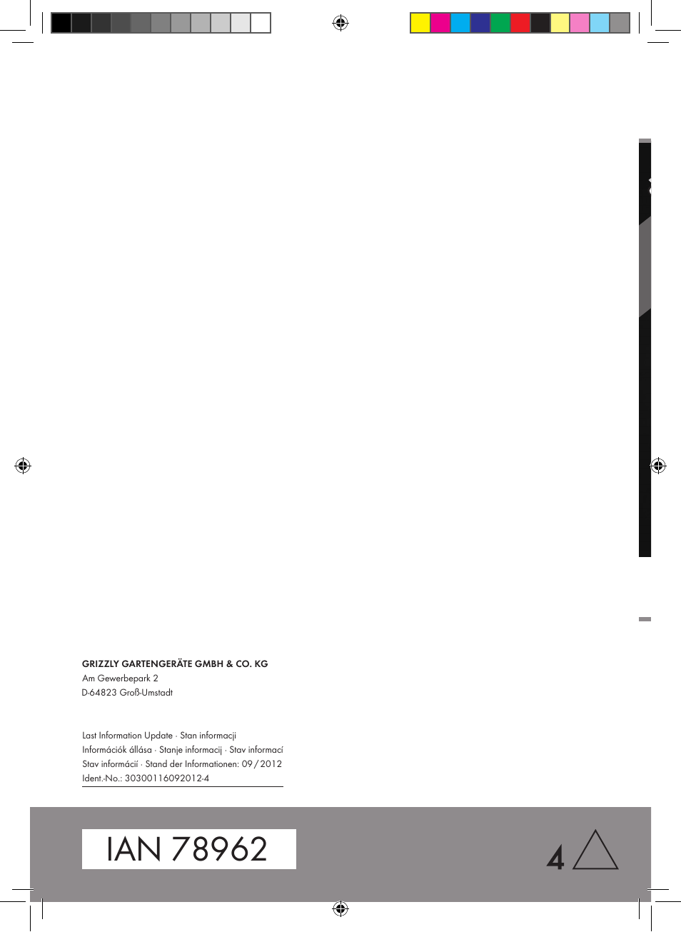 Ib_78962_rrs_cb4_20121117rev02op, 78962_pl_hu_si_cz_sk | Parkside Pipe Cleaning Set User Manual | Page 38 / 38