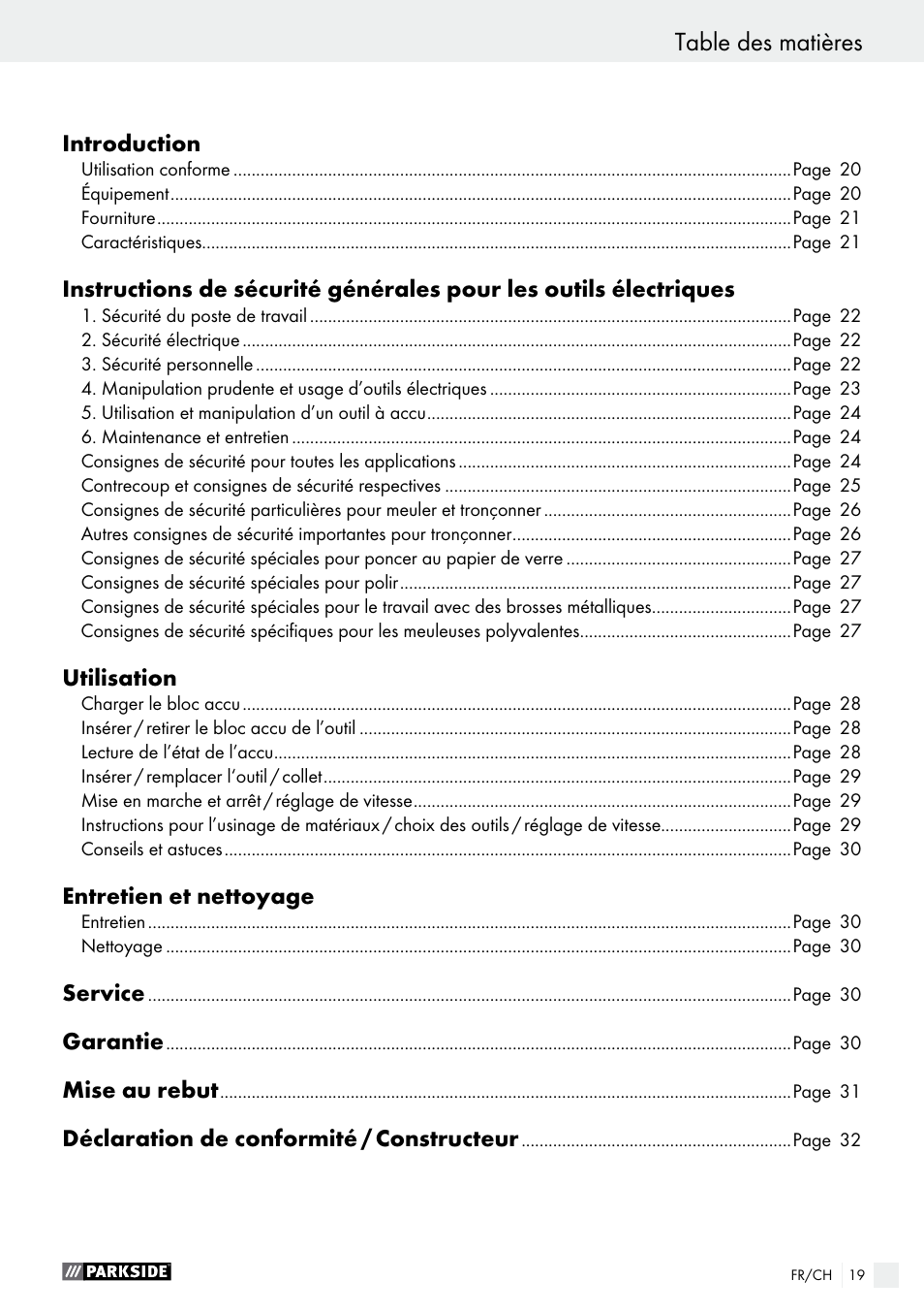 Parkside PFBS 9.6 A1 User Manual | Page 19 / 60