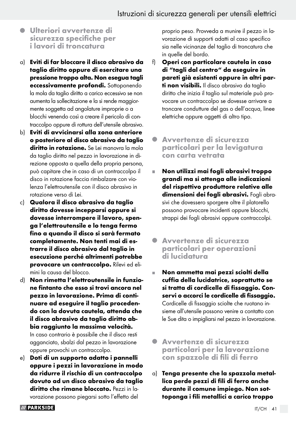 Parkside PFBS 9.6 A1 User Manual | Page 41 / 60