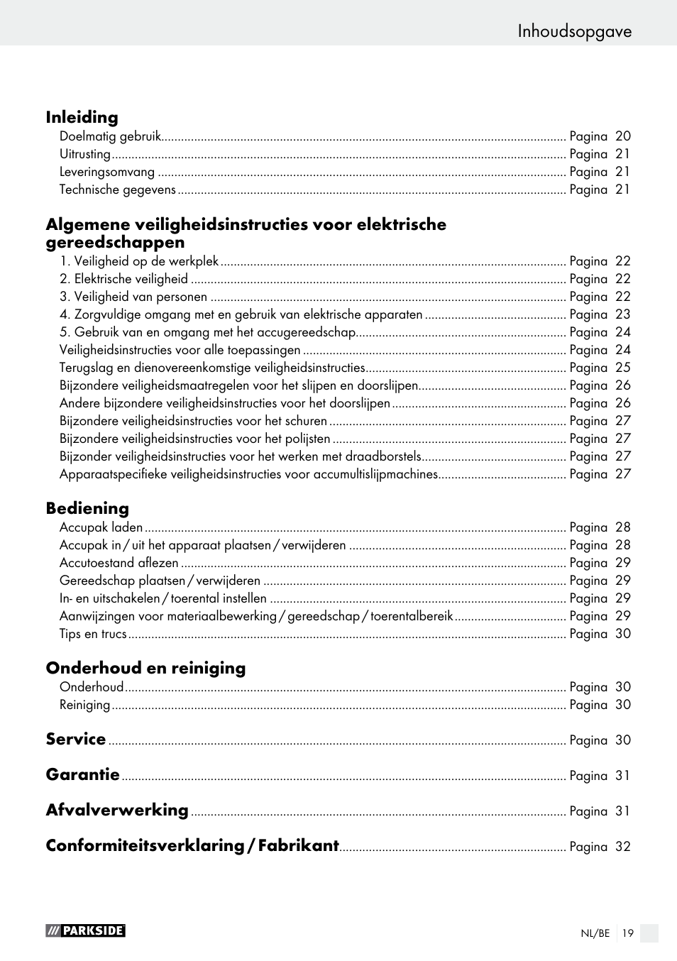 Parkside PFBS 9.6 A1 User Manual | Page 19 / 60