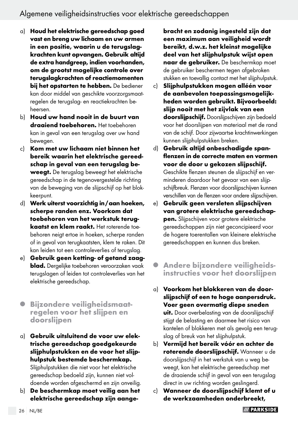 Parkside PFBS 9.6 A1 User Manual | Page 26 / 60