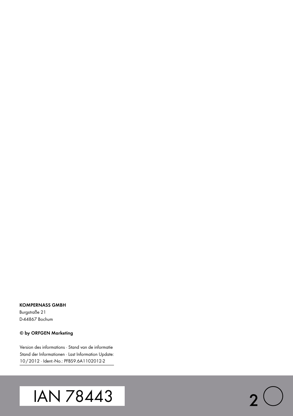 Parkside PFBS 9.6 A1 User Manual | Page 60 / 60