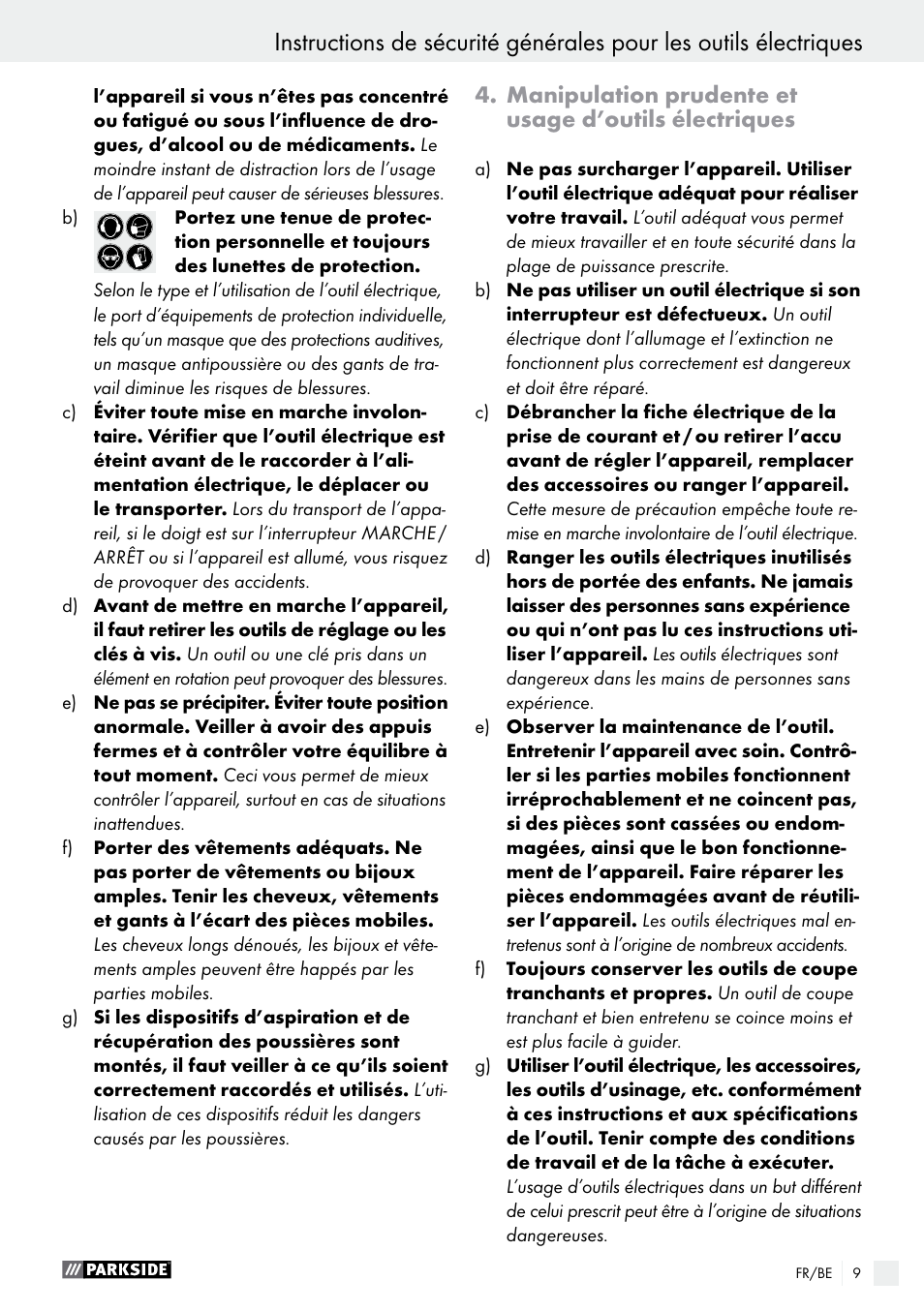 Parkside PFBS 9.6 A1 User Manual | Page 9 / 60
