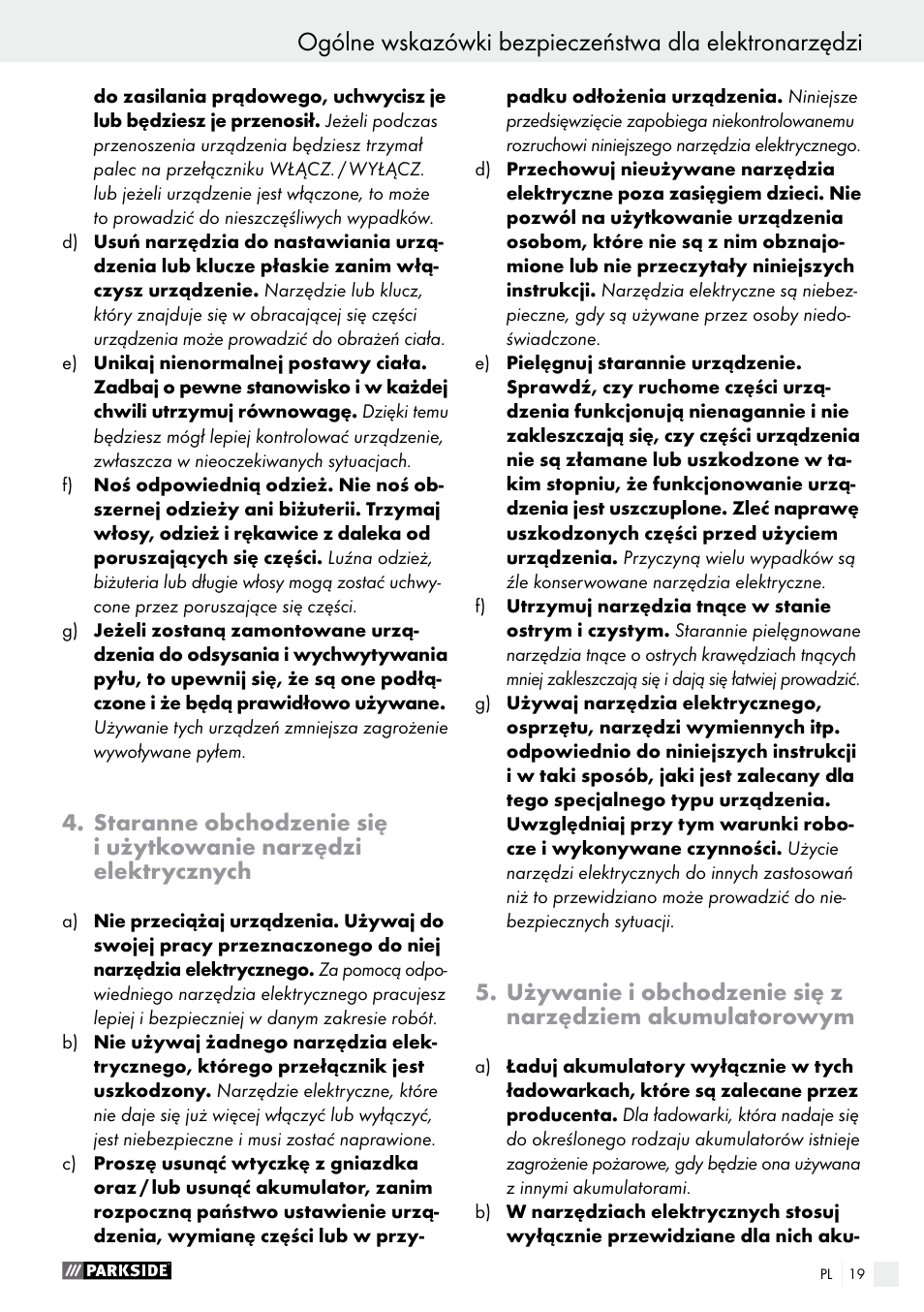 Parkside PABS 12 A1 User Manual | Page 19 / 77