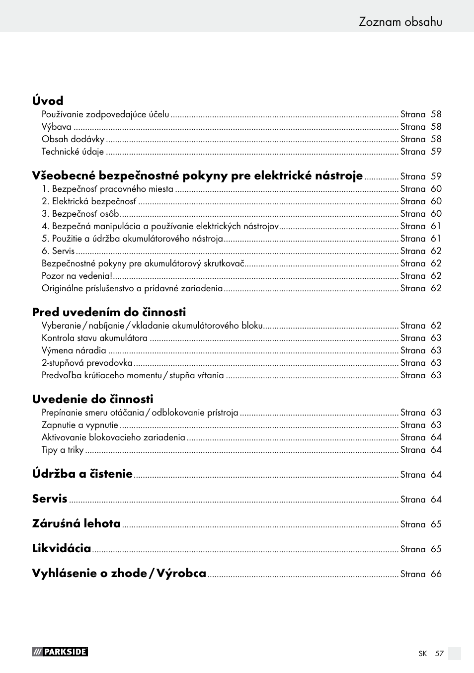 Parkside PABS 12 A1 User Manual | Page 57 / 77