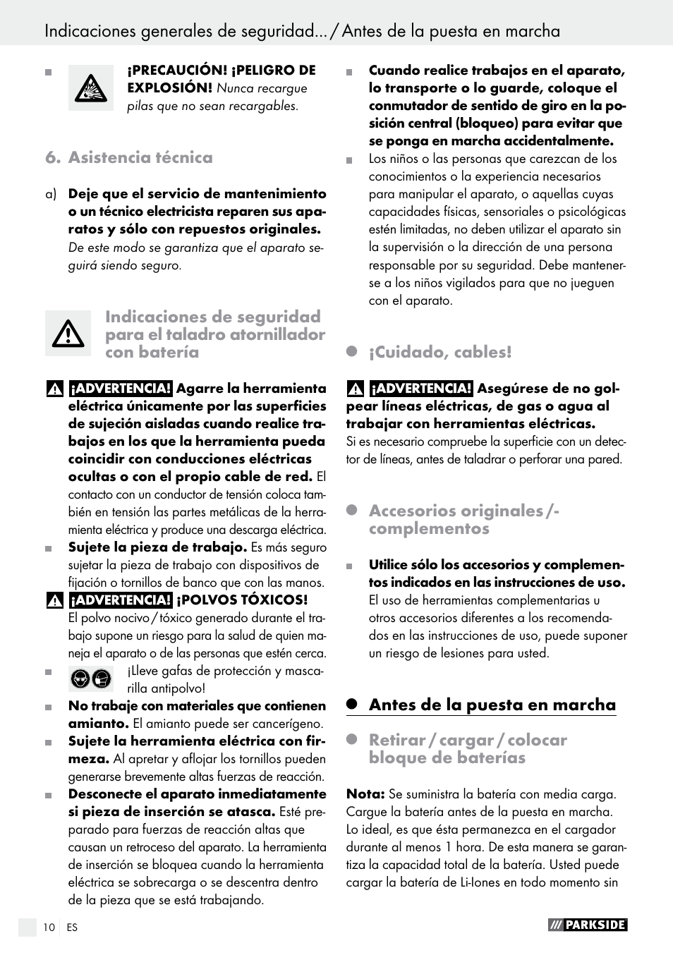Parkside PABS 12 A1 User Manual | Page 10 / 55