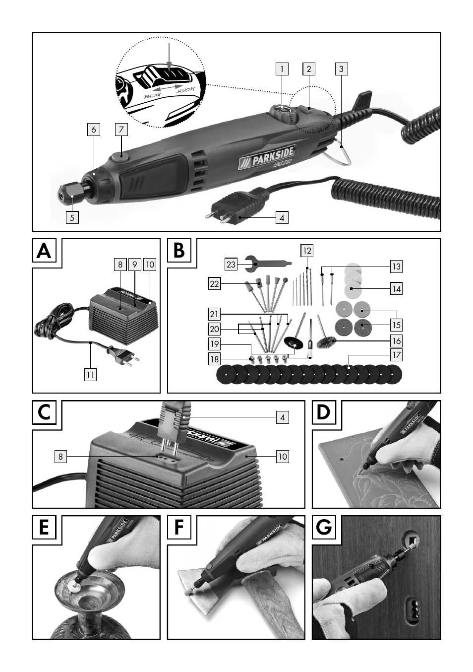 Df e g | Parkside PMGS 12 B2 User Manual | Page 3 / 57