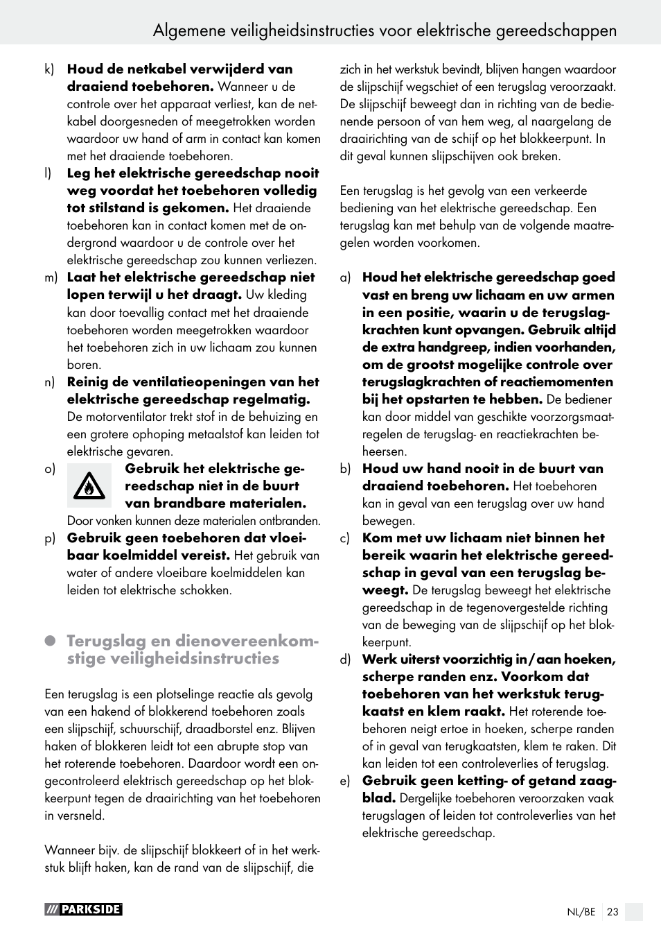 Parkside PMGS 12 B2 User Manual | Page 23 / 57