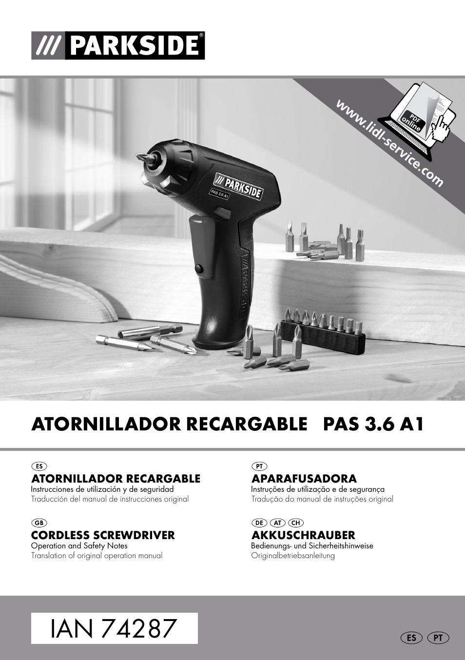 Parkside PAS 3.6 A1 User Manual | 42 pages
