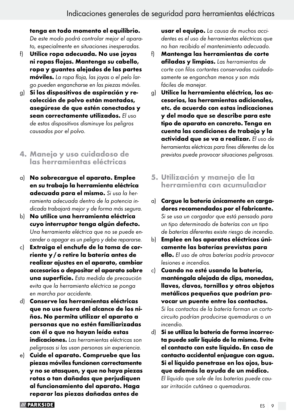 Parkside PAS 3.6 A1 User Manual | Page 9 / 42
