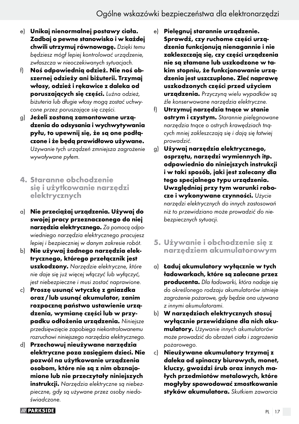 Parkside PAS 3.6 A1 User Manual | Page 17 / 58