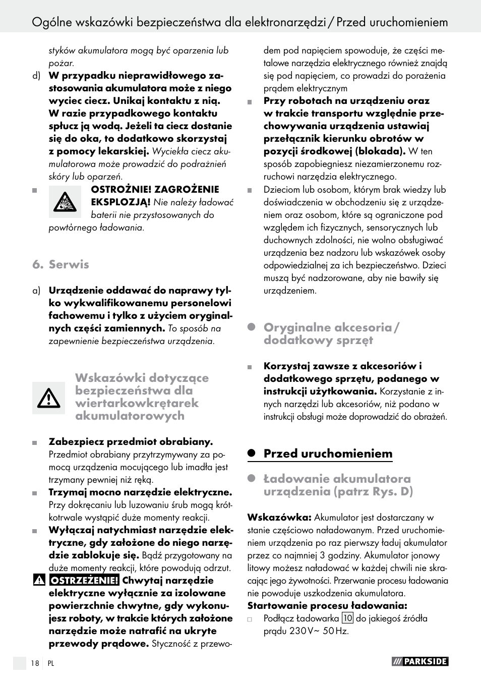 Parkside PAS 3.6 A1 User Manual | Page 18 / 58