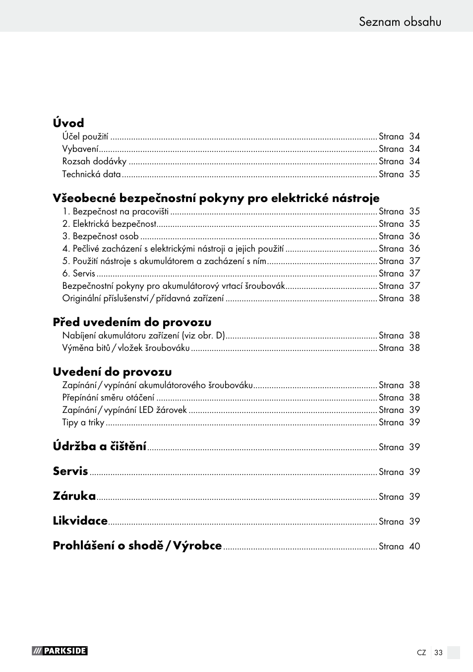 Parkside PAS 3.6 A1 User Manual | Page 33 / 58