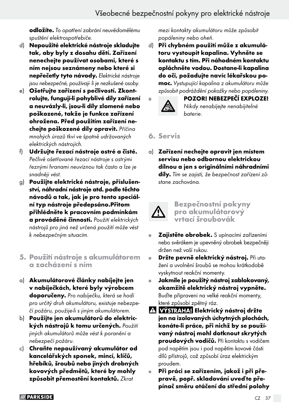 Parkside PAS 3.6 A1 User Manual | Page 37 / 58
