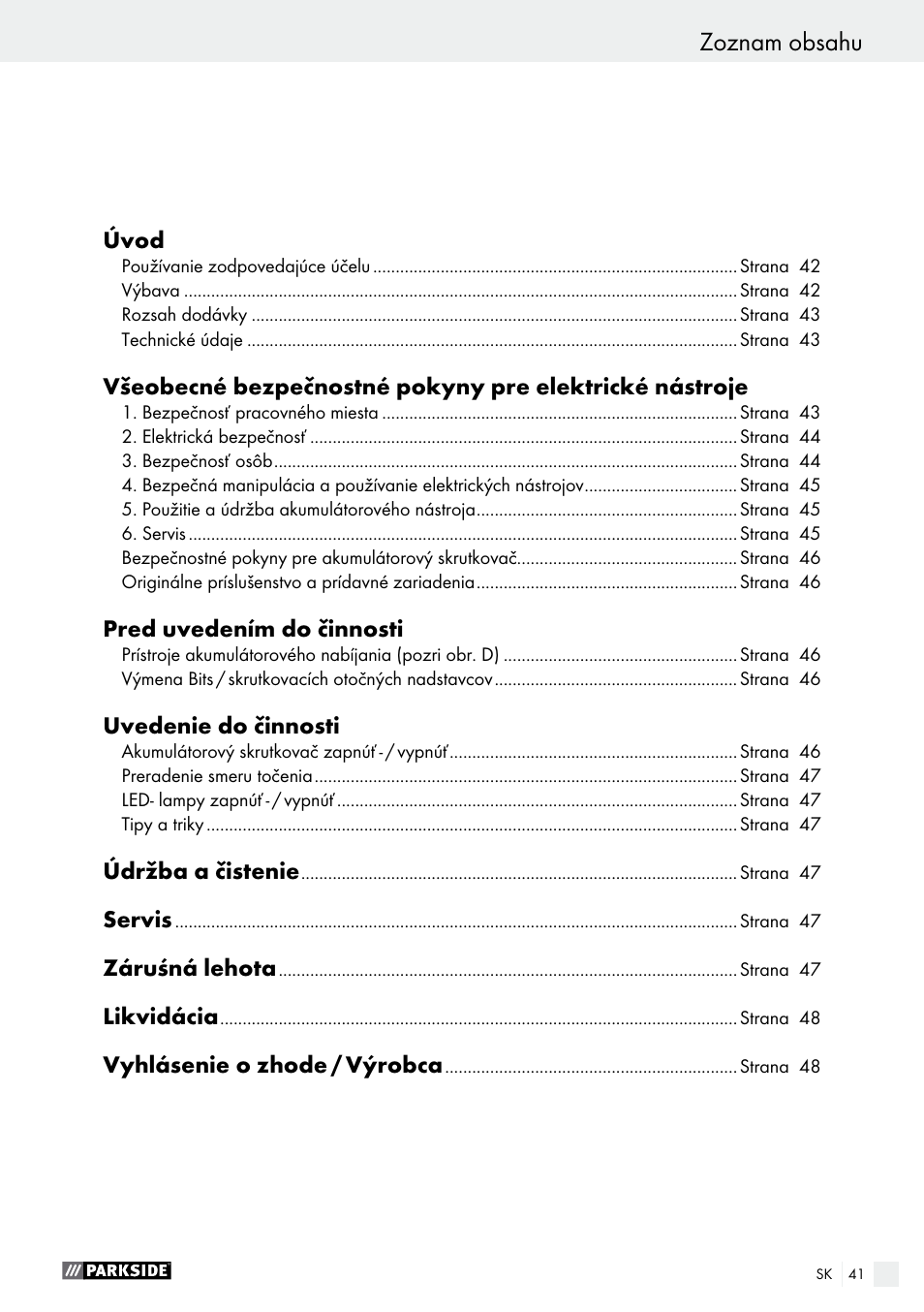 Parkside PAS 3.6 A1 User Manual | Page 41 / 58