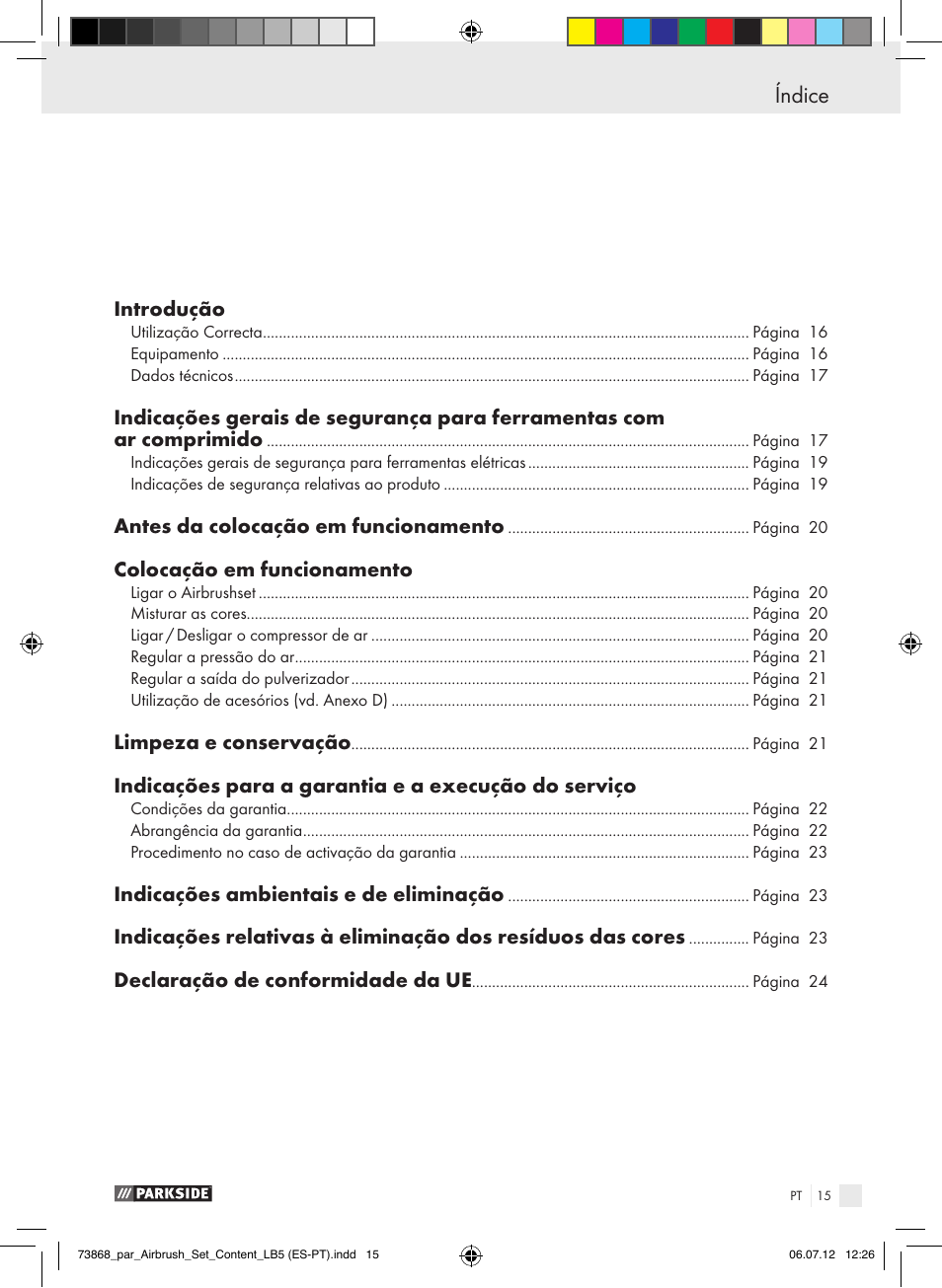 Declaración de conformidad ce índice | Parkside PABK 60 A1 User Manual | Page 15 / 45