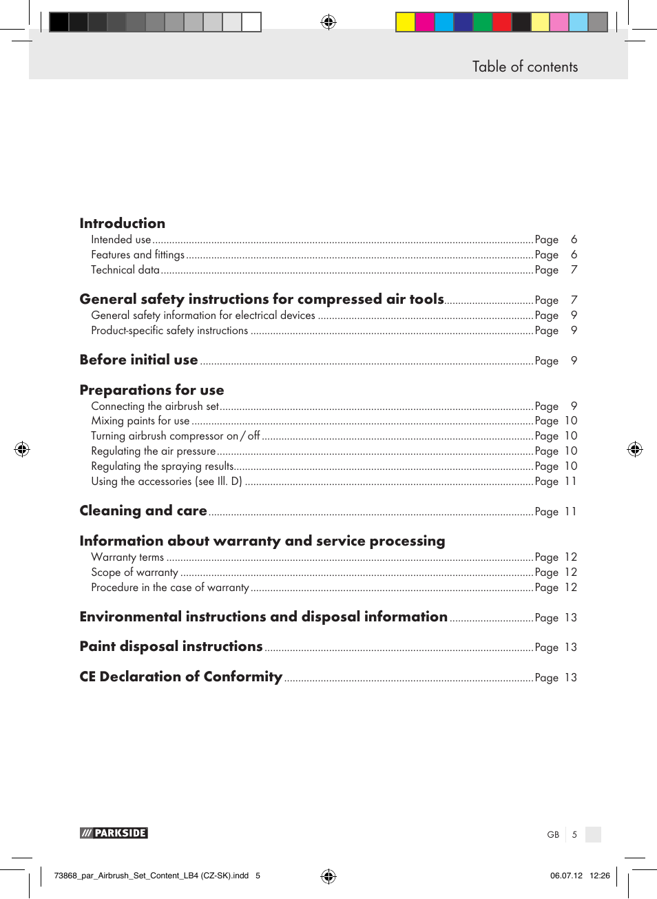Parkside PABK 60 A1 User Manual | Page 5 / 45