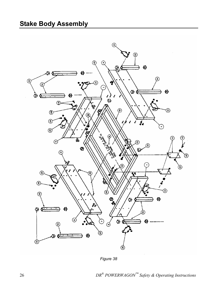 Stake body assembly | Country Home Products SUBURBANTM User Manual | Page 32 / 36