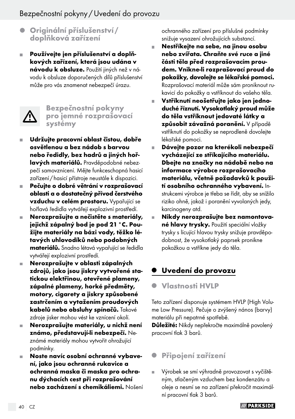 Parkside PDFP 500 A1 User Manual | Page 40 / 61