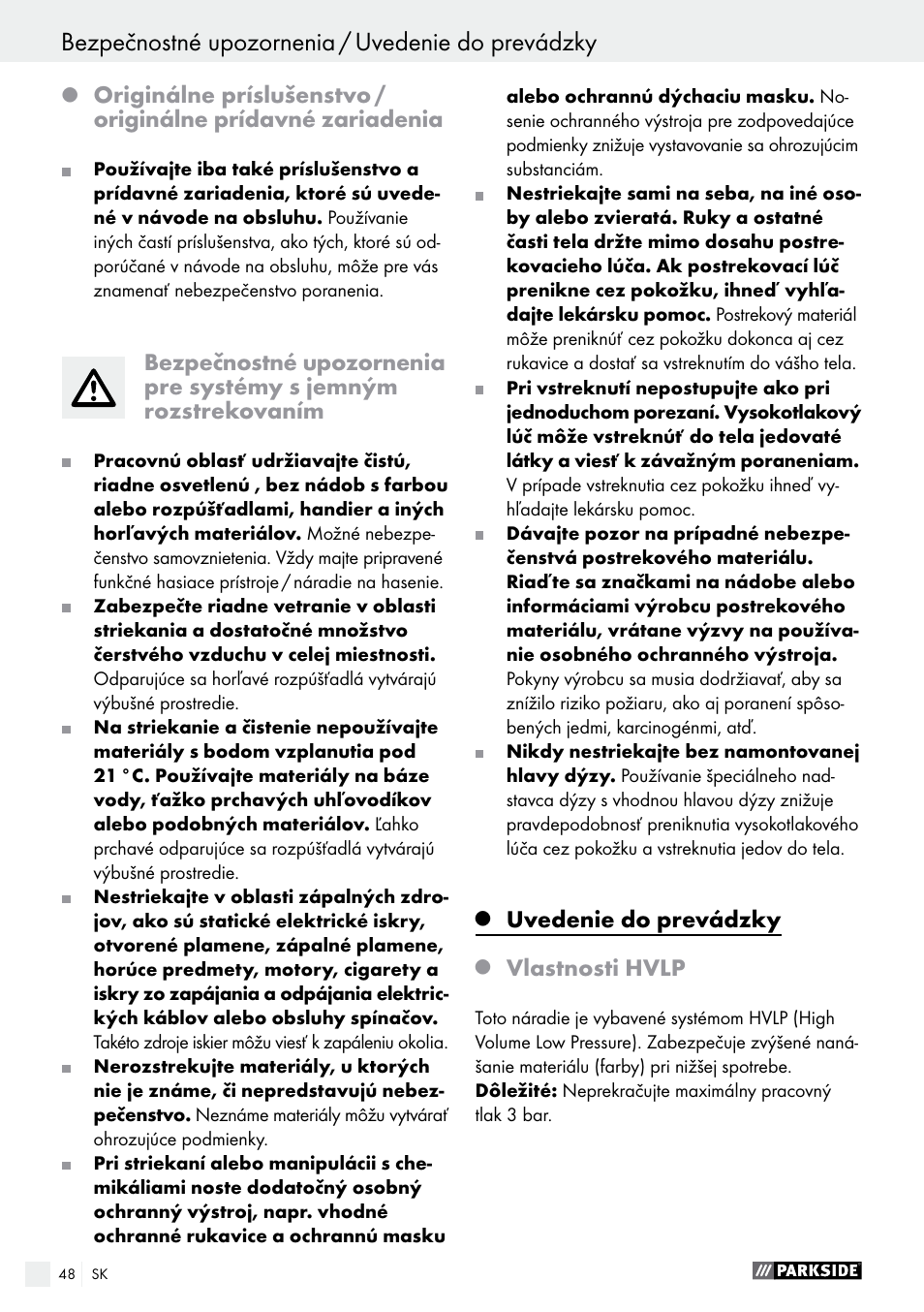 Parkside PDFP 500 A1 User Manual | Page 48 / 61