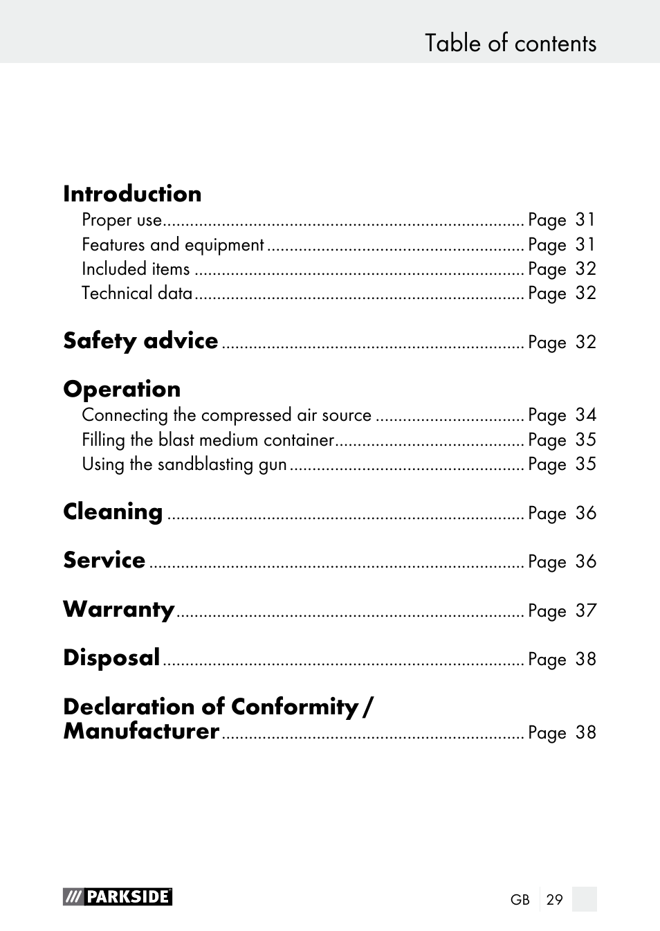 Parkside PDSP 1000 A1 User Manual | Page 29 / 53