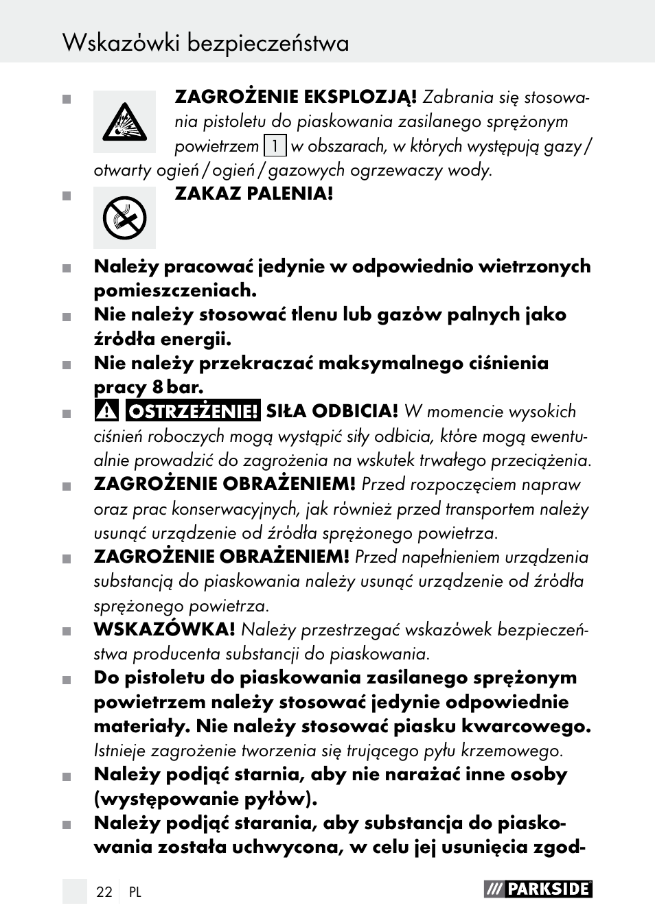 Parkside PDSP 1000 A1 User Manual | Page 22 / 89