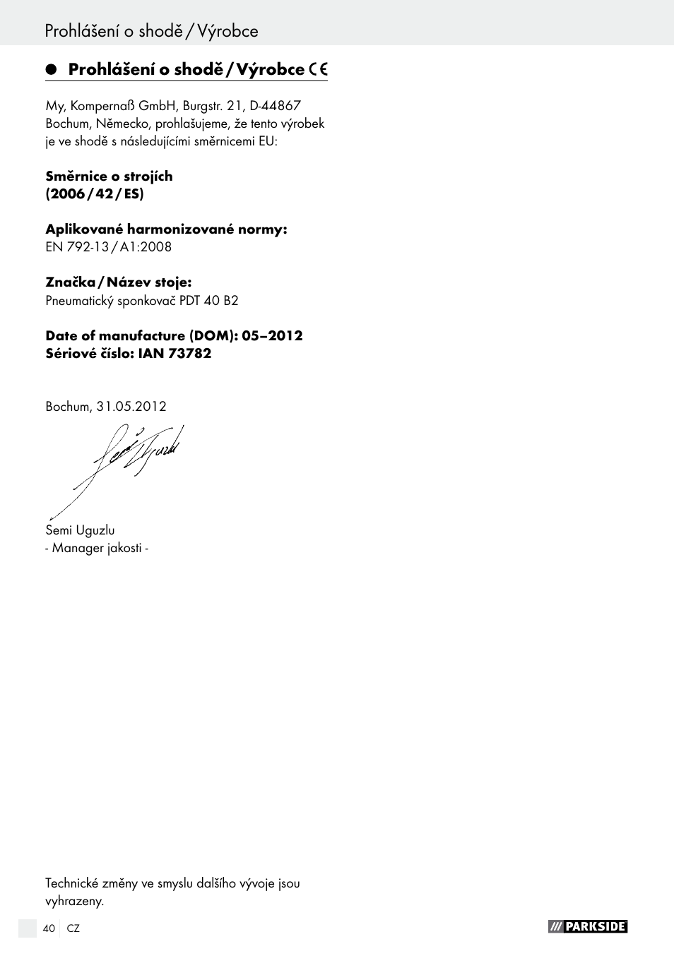 Parkside PDT 40 B2 User Manual | Page 40 / 57